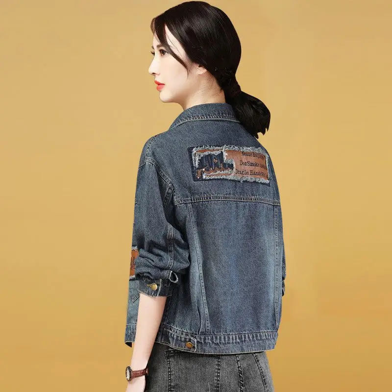 

Женская винтажная однобортная куртка, Повседневная однотонная куртка с отложным воротником и длинным рукавом, уличная одежда в стиле Харадзюку, весна-осень