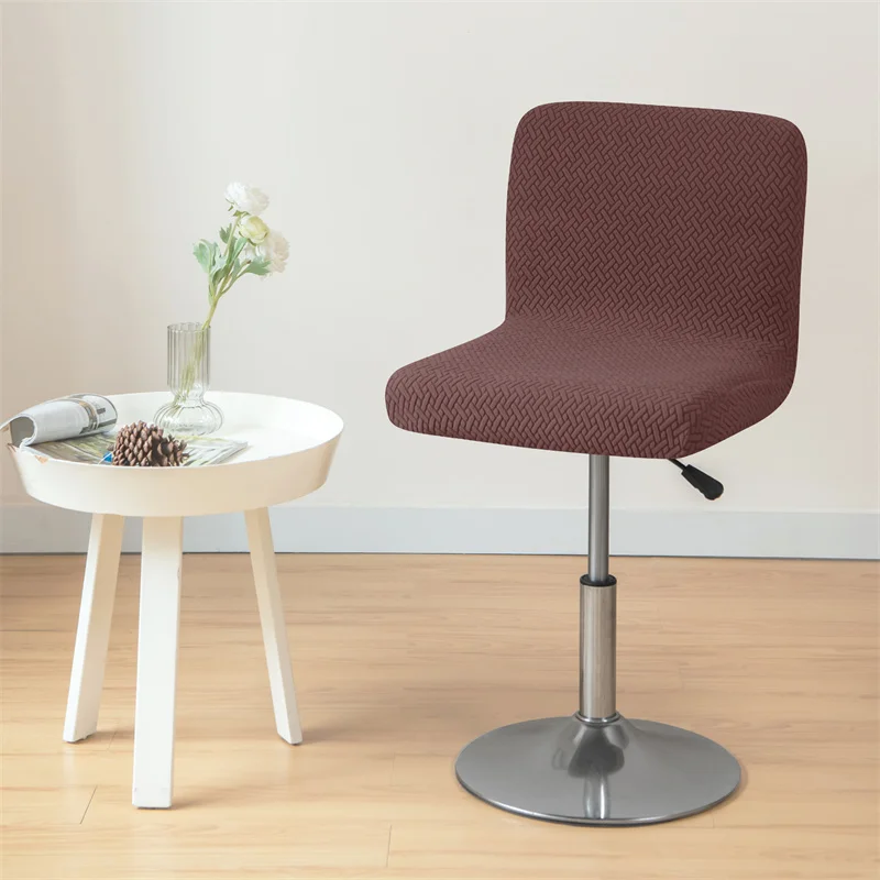 Stretch Bar Stuhl bezug Jacquard Barhocker Sitzbezüge Schon bezüge kurze Rückenlehne kleine Hotel Bankett Esszimmers tuhl Fall solide co – Detail 16