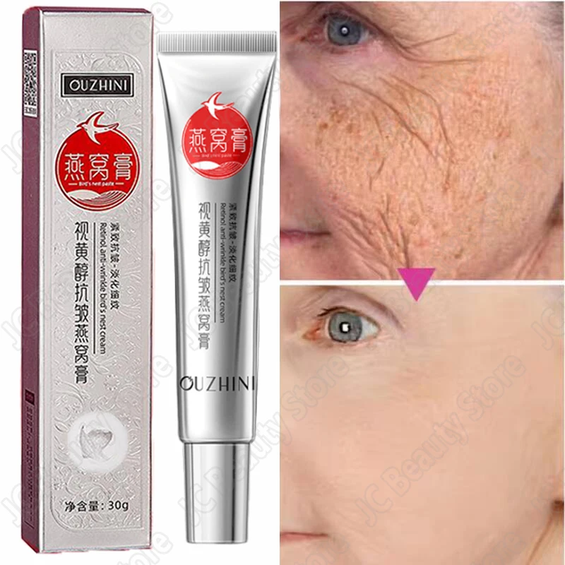 Skin Care Set Niacinamide Serum Facial Cream Retinol Wrinkle Removing Face Cream Anti-Aging Firming Lifting Fade Fine Lines Moisturizing Brighten Skin Care Korean Cosmetics
