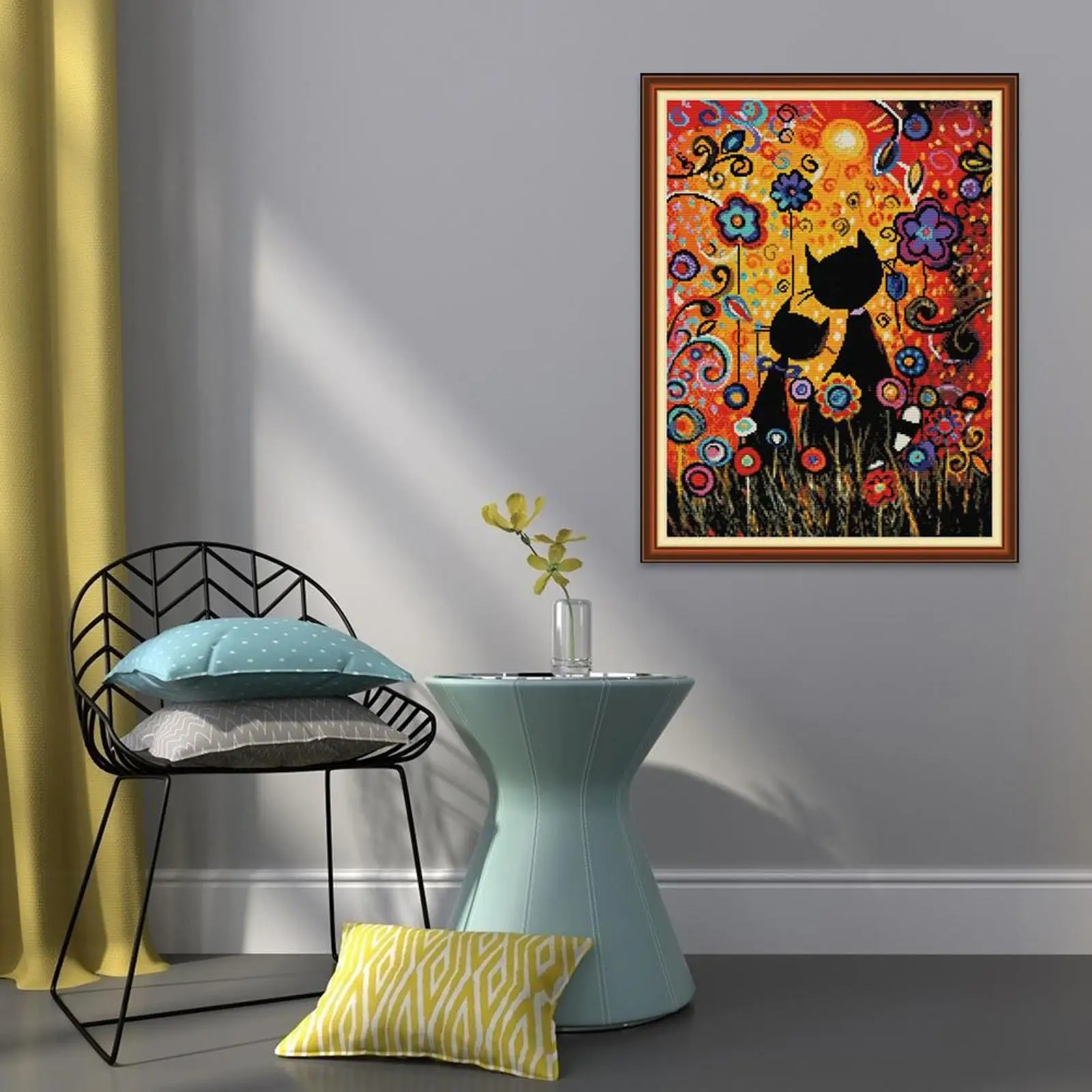 Animals Cross Stitch Sets 14 Stamped Fabric Cotton Cross-Stitching for Beginner