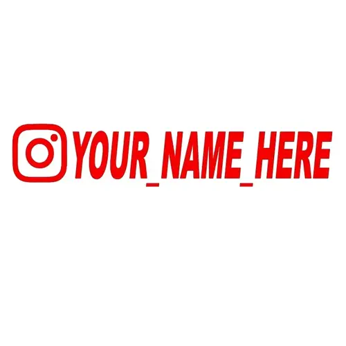 User Name Custom Personalized Instagram Vinyl Decals Motorcycle for Instagram FACEBOOK Customization Needs Remarks Car Sticker - Image 4