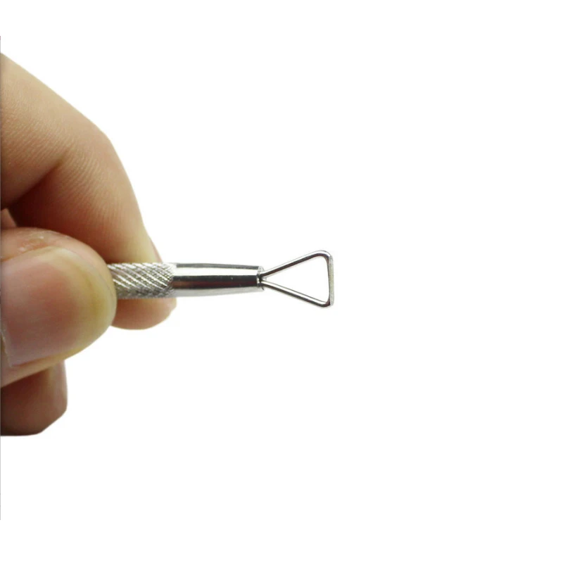 Stainless Steel Nail Peeler Nail Art Polish Uv Gel Remover Triangle Stick Rod Pusher Nail Art Tool for Manicure and Pedicure 4