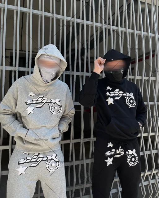 Nofs Tracksuit Men's Hoodie Sweatpants Suit Y2K Sweatshirt Pants Jogging  Set Hip-pop Punk Rock Gothic