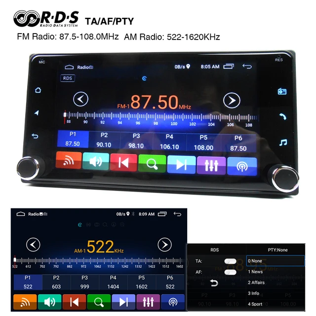 Radio con GPS para coche, reproductor con Android, Carplay, 2 Din,  Bluetooth, RDS, WiFi, USB, Unidad Principal para Corolla, Yaris, AVR4,  Camry, Toyota - AliExpress