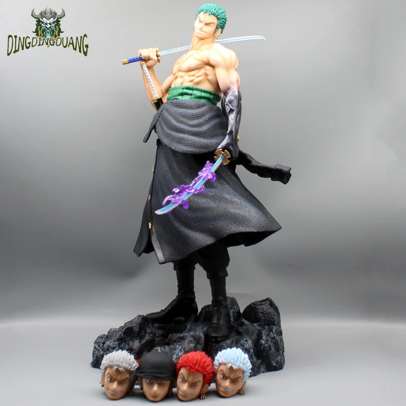 

Gk Five Headed Supergiant Shoulder Knife Zoro Pirate King Hand Operated Surroundings Decoration Anime Characters Model Toys