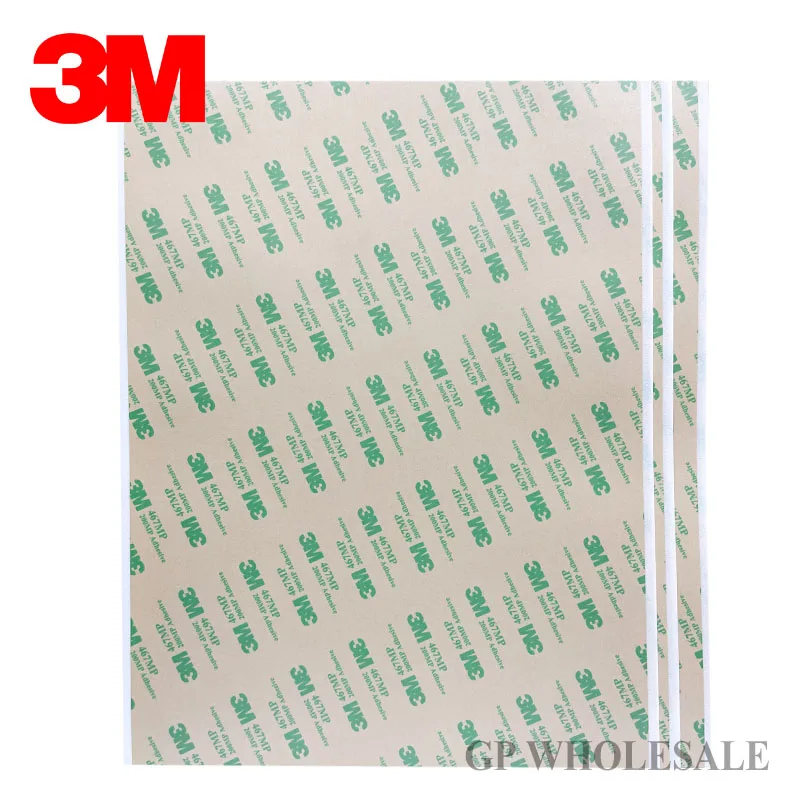 3M 467 467MP 200MP Double Adhesive Sticker, Super Thin 0.06mm Thick, (A4 Size 210x297mm)，for Nameplate, Foam, Thermal Pad Bond