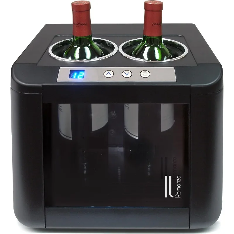 Vinotemp IL-OW002 Chiller Refrigerator Open Countertop Freestanding Design Electric Wine Cooler Adjustable Temperature Control