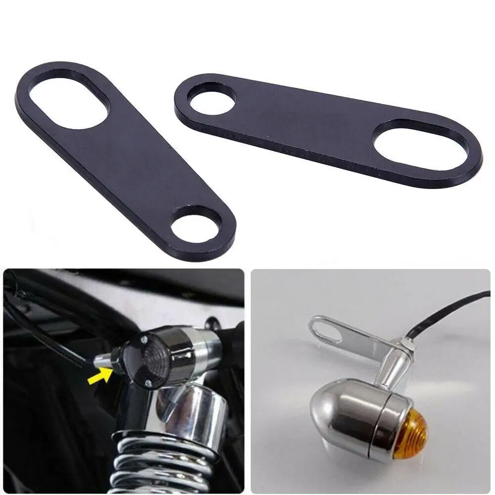 Motorcycle Turn Signal Indicator Light Lamp Holder Shock Brackets Turn Signal Warning Lamp Holder Metal Replacement side marker light