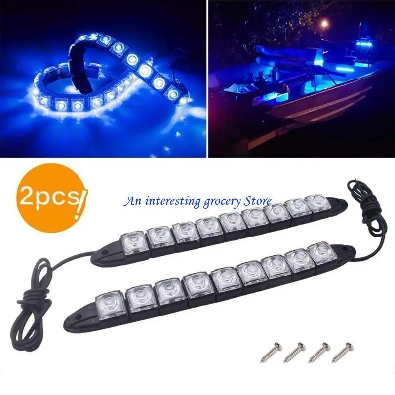 652d 2PCS 해양 보트 LED 스트립 조명 카약 요트 내비게이션 조명 IP67 방수