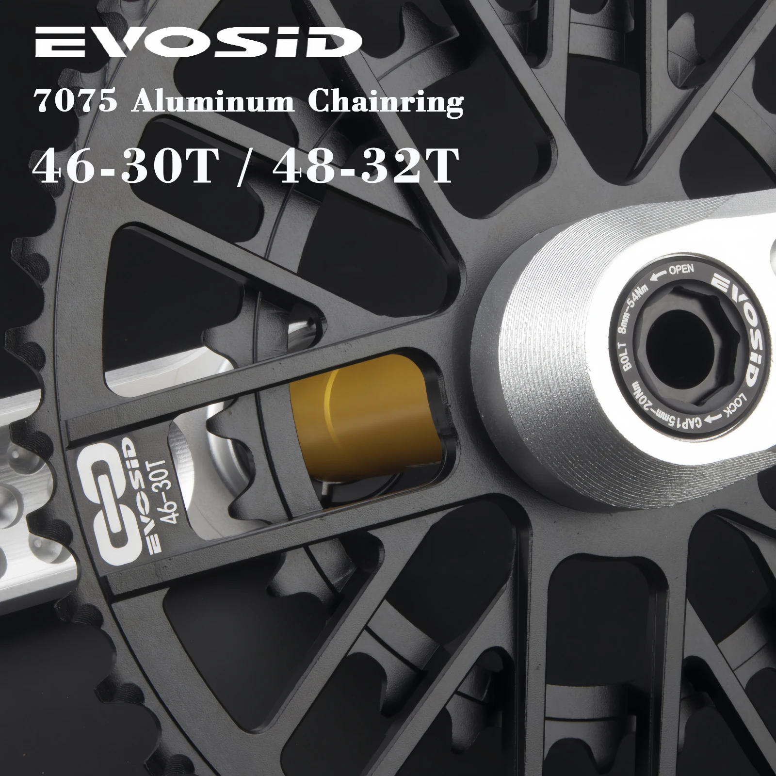EVOSID  ũũ,   üθ, CNC ̽  ũũ, ׷ 48-32T, ε ũũ, 46-30T, 170mm, 12s