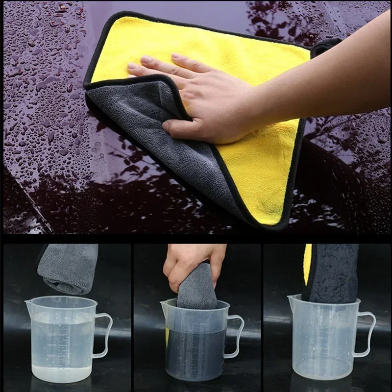 Microfiber towel Car microfiber wash towel cleaning cloth Car wash drying auto detailing 3/5PCs 30x3 0/40/60cm