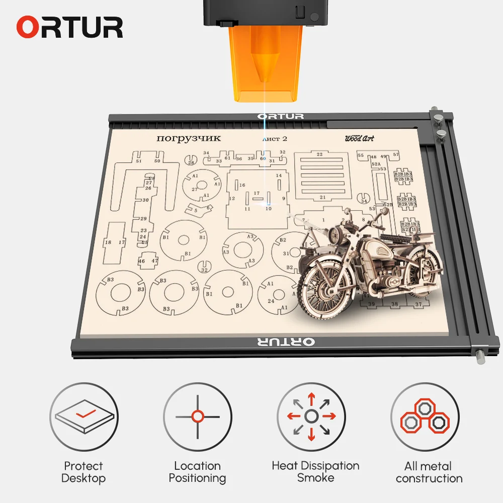Ortur Laser Honeycomb Working Table For CO2 Diode Laser Engraver Cutting  Machine CNC Aluminum Honey Comb Panel Base Platfrom Bed