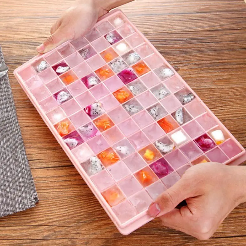 96/60 Grids Ice Cube Tray Diamond Shapes Ice Cube Maker Mold Whiskey Cocktail Summer Party Bar Accessories