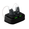 JINGHAO 1Pair Rechargeable Elderly Ear Hearing Aids BTE Visible Hearing Amplifier with Charger Dock Sound Device Grey 1