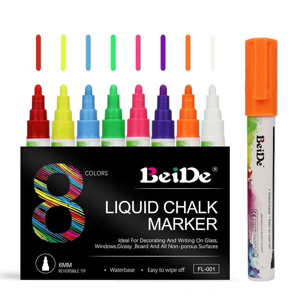 Chalk Markers, 8 Color Wet Erase Marker Pens, Chalkboad Markers for Kids,Liquid Chalk Markers Erasbale