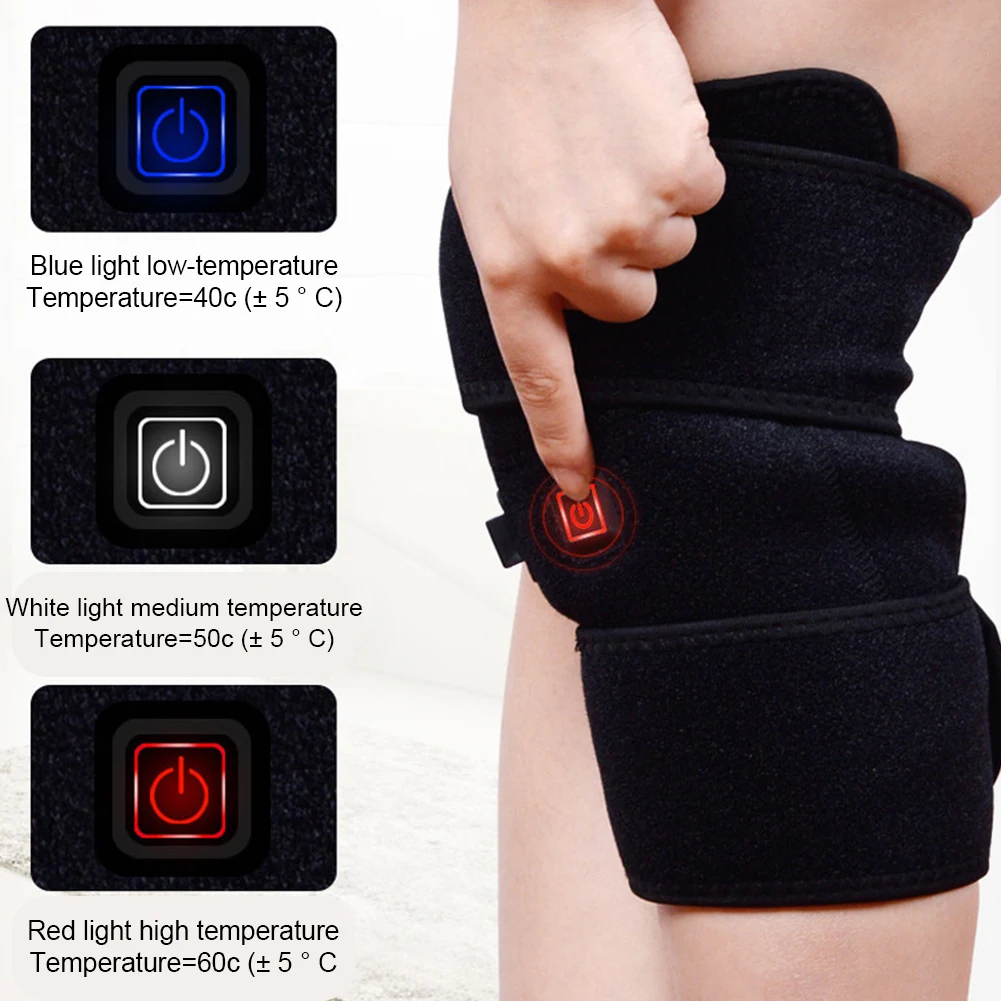 Electric Leg Heating Knee Pad 5V USB/Type-C Charging Heated Knee Brace 3 Heat Levels for Joint Pain Relief knee pad knee brace