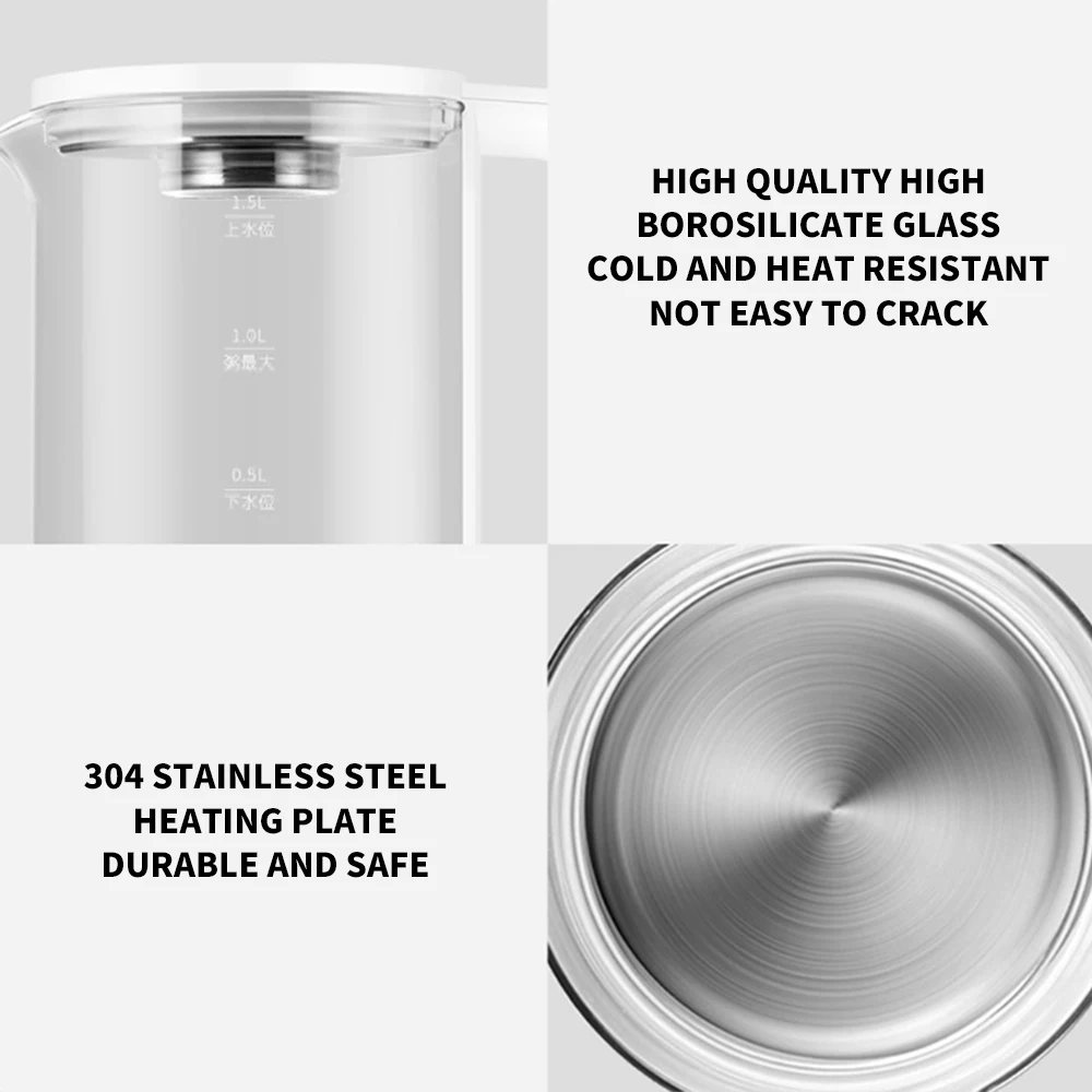 Xiaomi Mijia Smart Multifunctional Health Kettle 1.5L Stainless Steel Tea Electric Health preserving Pot Work with Mi Home APP electric kettle electric tea stove