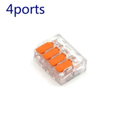 Pack of 10 Transparent Quick - Connect Wire Terminals with Multi - Port Options (4 Port 10pcs)