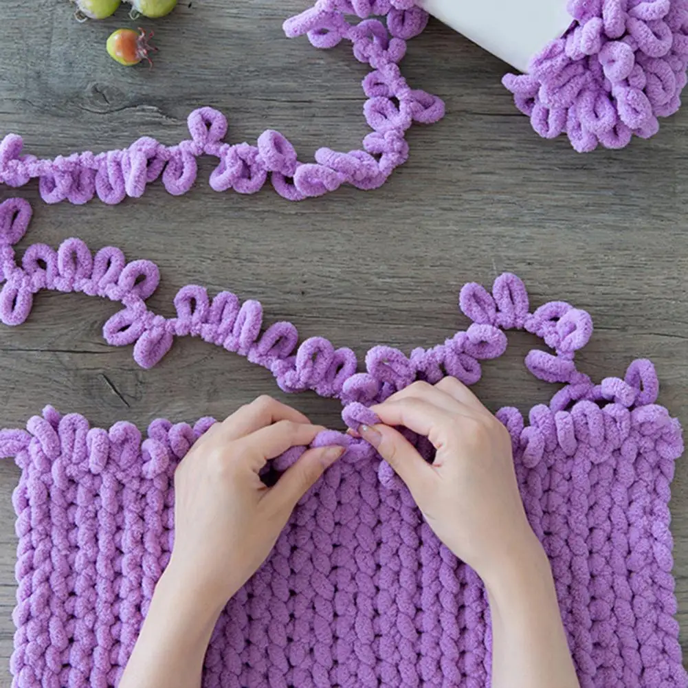 1 Roll Excellent Finger Looping Yarn Breathable Anti-pilling Thread Group Woven Doughnut Ear Yarn Finger Loop Line