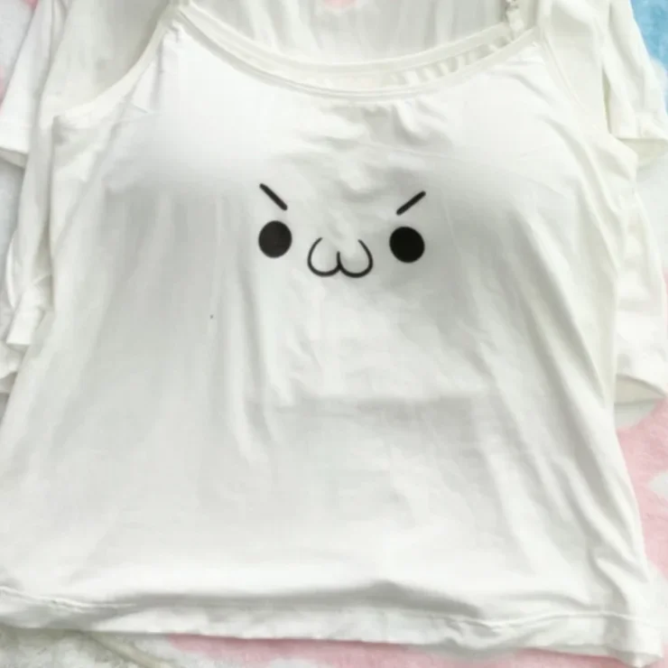 Cotton Cartoon Fashion Sexy Crop Top – Women's Casual Summer Tank
