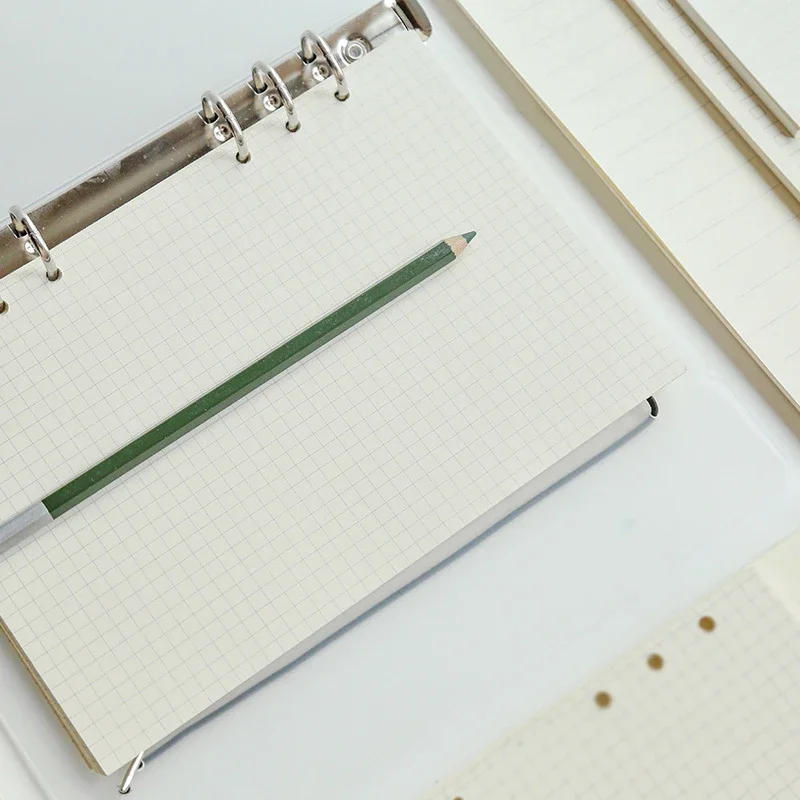Cute Filler Paper Refill for Filofax Spiral Notebook A5 A6 A7 Planner Color Grid Blank Todo List Core Stationery notebook refill