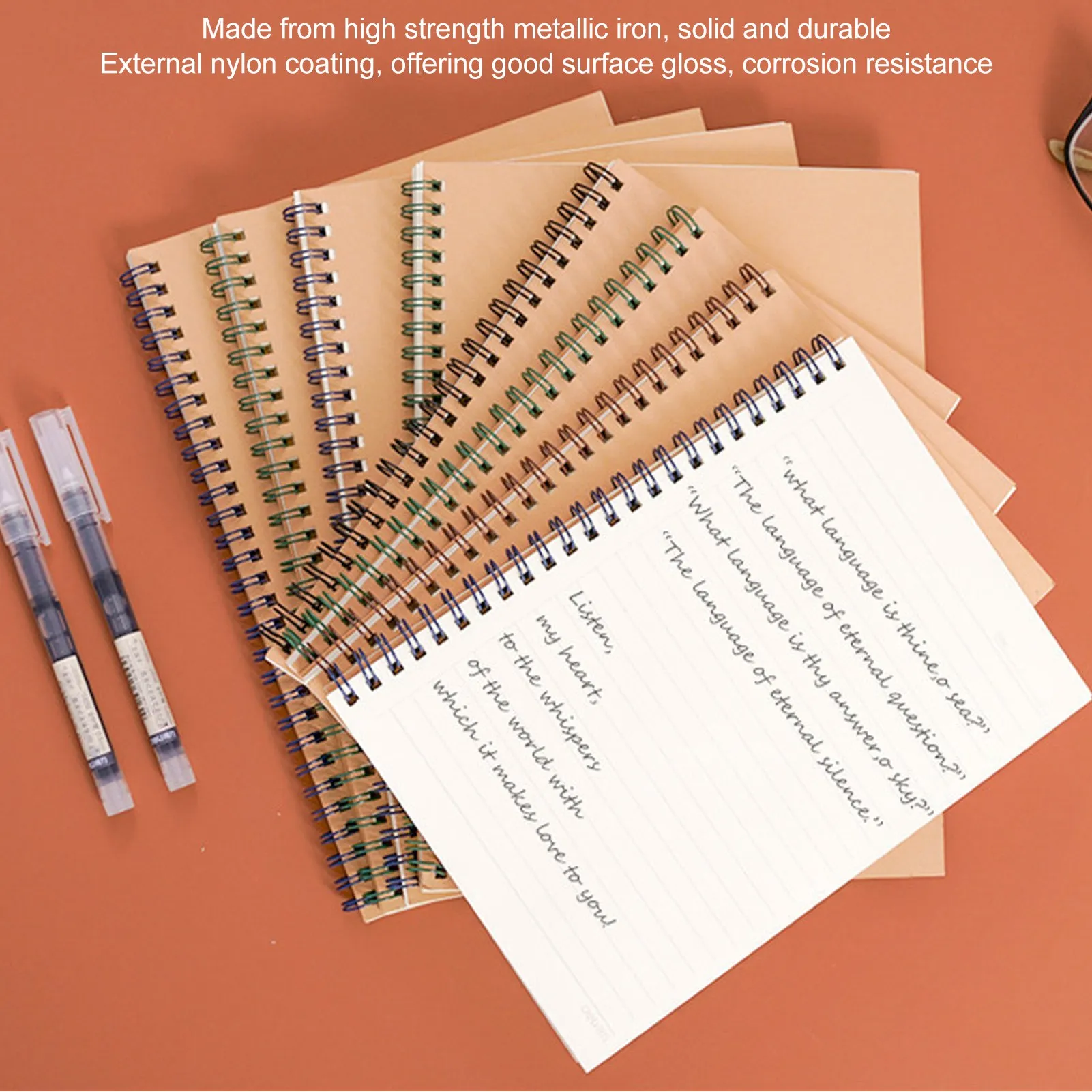 100개입 9/16인치 와이어 바인딩 스파인 120매 용량 스파이럴 더블 루프 바인딩 트윈 루프 와이어 콤 바인딩 스파인