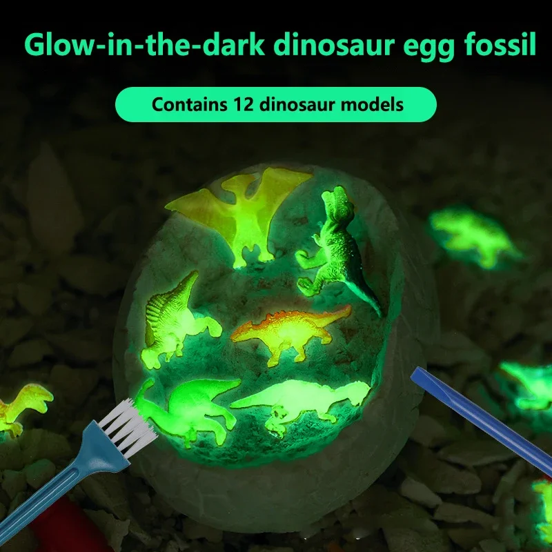 Dino Egg Smashers Excavation Kit ,Unique Dinosaurs in Jumbo Egg, STEM Toys for 5 Year Old Boys, Easter Party Favors Crafts