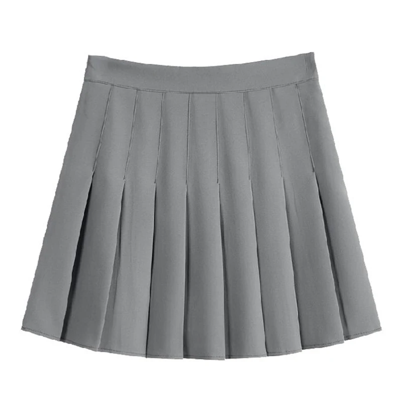 Bestseller Sommer Damen Klassische Plissierte Röcke Mädchen Einfarbige Dünne JK-Röcke Damen Koreanische Mode Hochgeschnittene A-Linien-Röcke – Detail 22