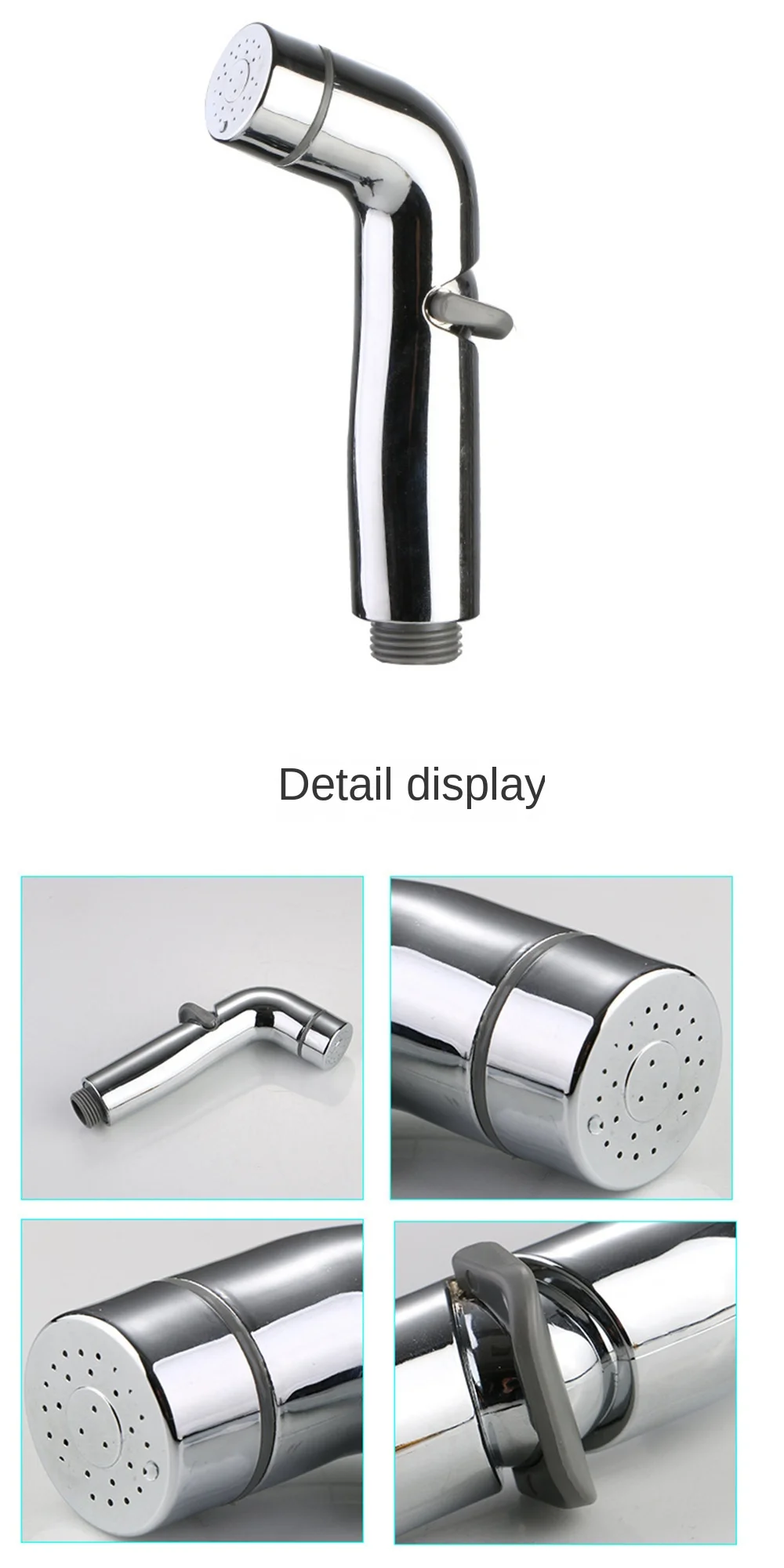 Description Picture 4 of item1/2PCS Toilet bidet Sprayer shower head silver plastic wc clean Handheld Bathroom accessories water hose spray wash Faucet anal