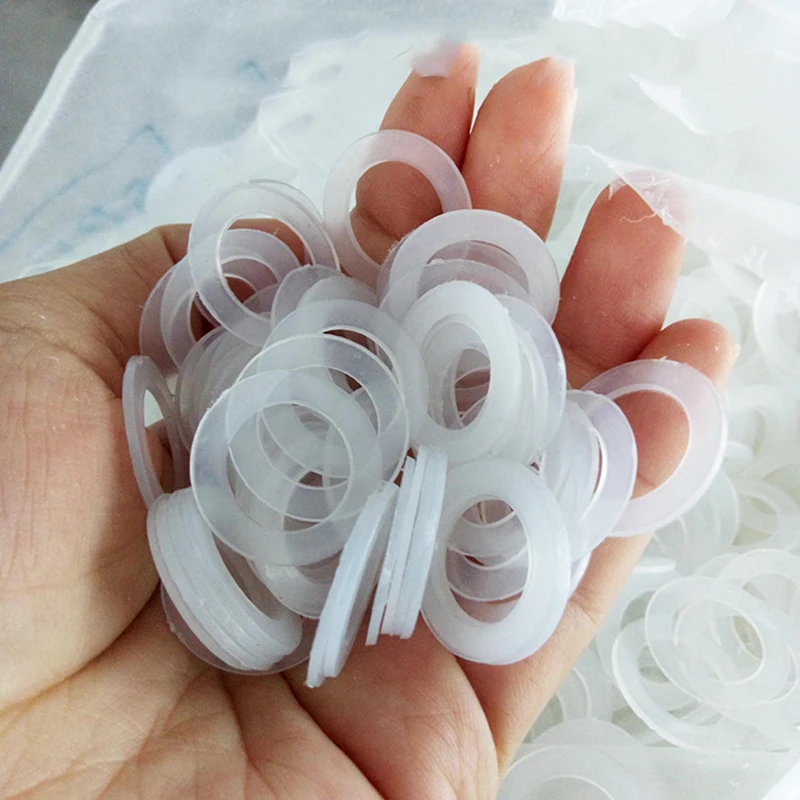 100pcs Silicone Washer Shim Spacer Washer Gasket Rings Eyelets O-Ring Flat DIY clothing Material eyelet grommet ring eyelet grommet ring kit grommet eyelet kit