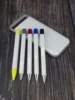 Quality 5 in 1 Pen Set Case Mechanical Pen Highlighter Marker Ballpoint Pens Custom Logo Gift Box Promotion Advertise Giveaway 1