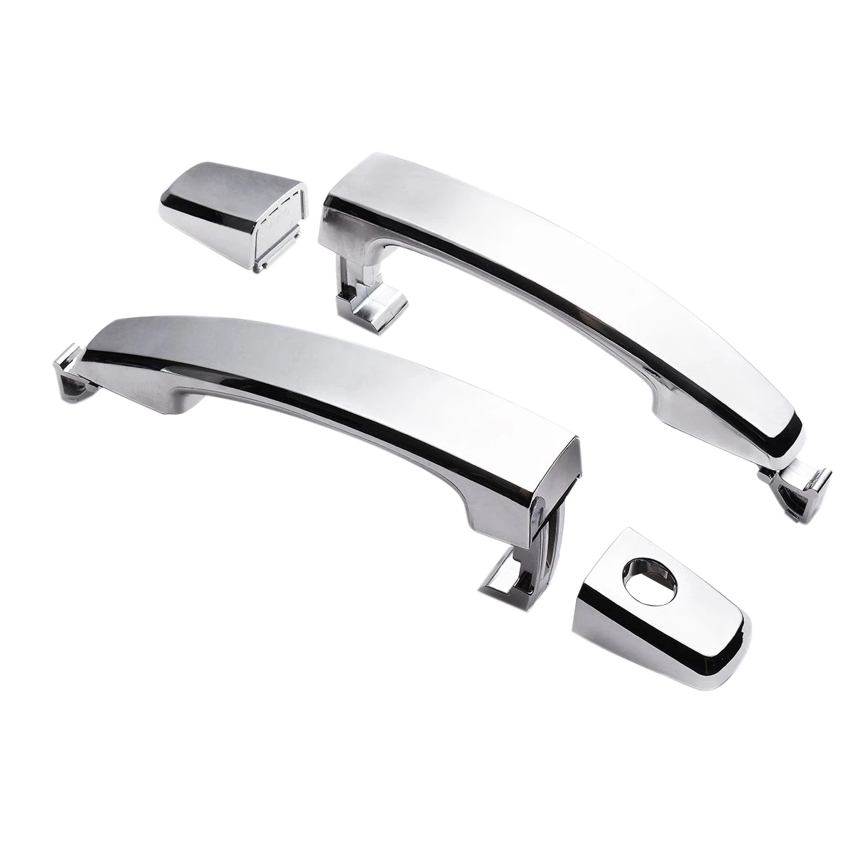 

2X Front Left with Keyhole Front Right/Rear Chrome ABS Door Outer Handle Covers for Chevrolet Captiva Sport/Aveo/Saturn