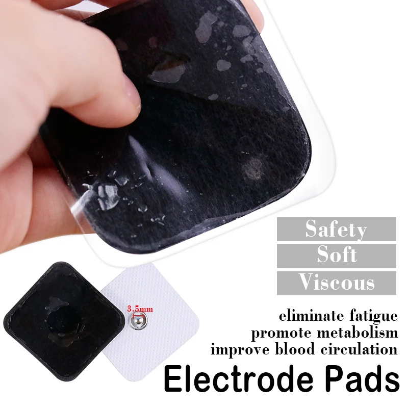 EMS Self Adhesive Pulse Gel Electrode Pads Patch Tens Acupuncture Therapy Body Massager Electrical Muscle Stimulator 50Pcs electrode pads,muscle stimulator