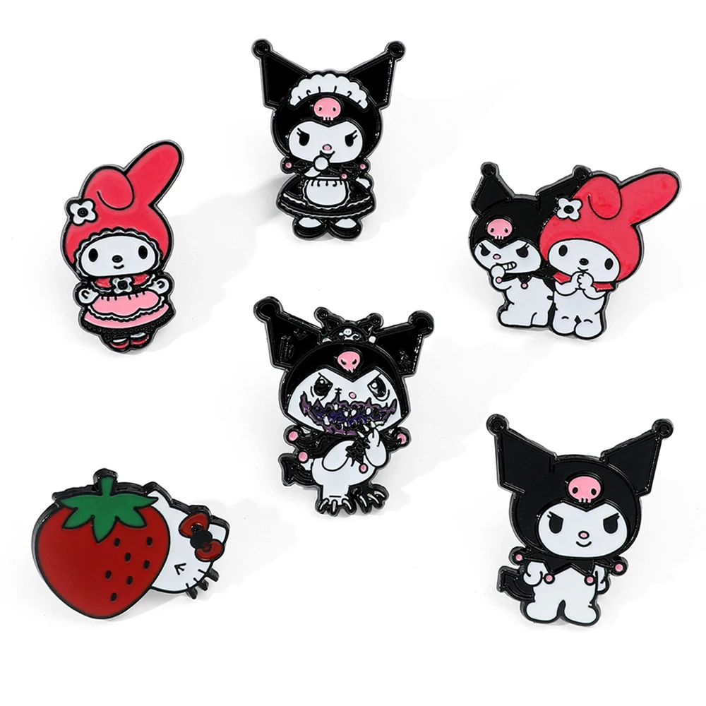 Sanrio Hello Kitty Cute Kit Cat Lapel Pins for Backpacks Brooches