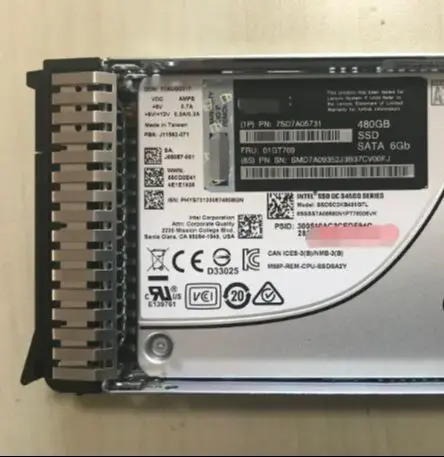 For 7SD7A05731 01GT769 480GB SATA SSD 6Gb SR650 SR550 Solid State Drive