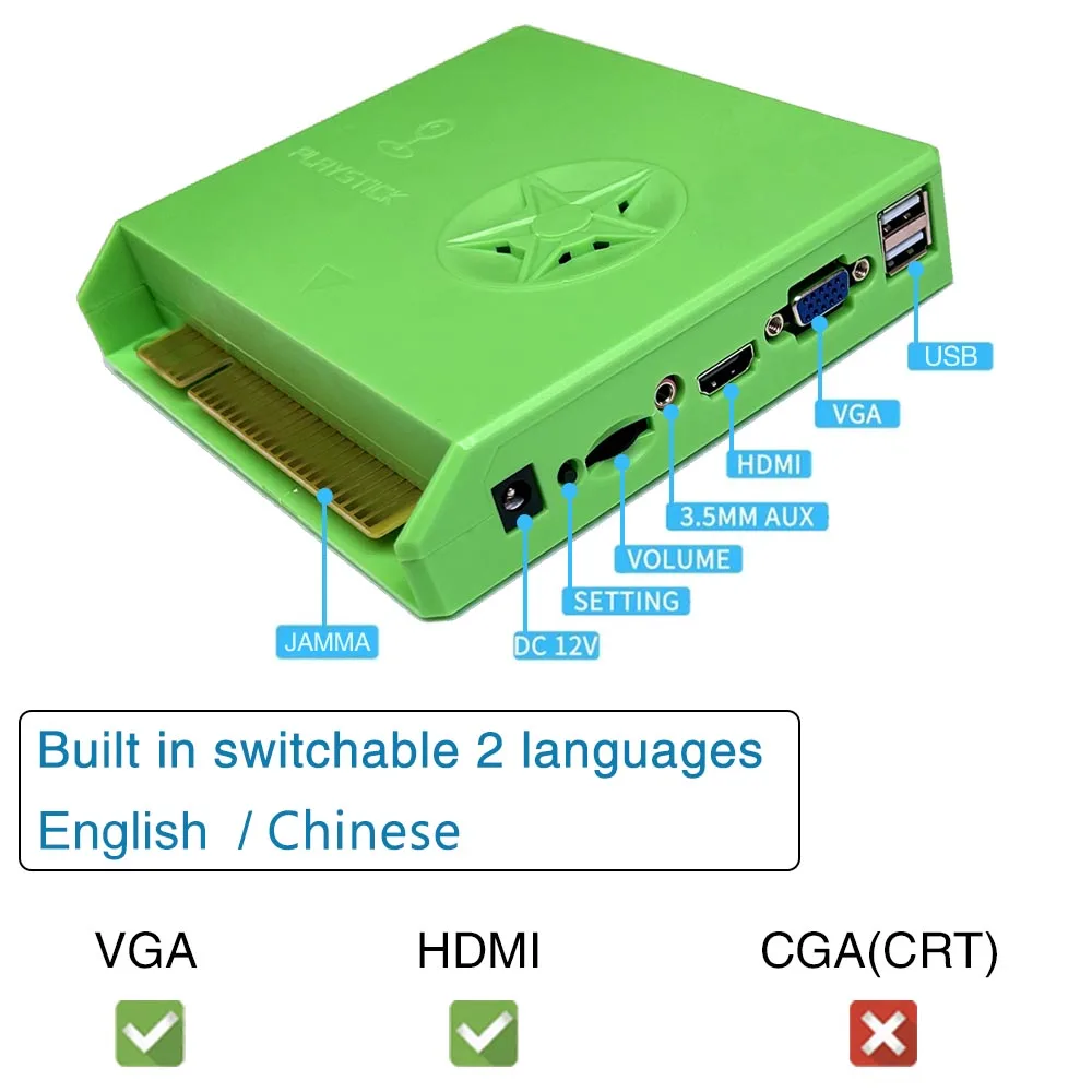 5000 in 1 Pandora Saga Box DX Plus Arcade Game Console Jamma Mainboard PCB Joystick Bartop Cabinet Machine HDMI VGA CGA CRT