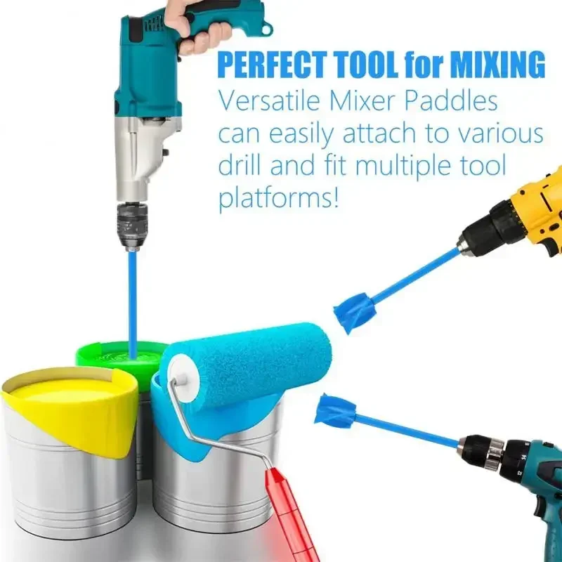 Epoxy Mixing Stick Paint Mud Power Mixer Blade Drill Tool For Mixing Plastic Paddle Replace Resin Mixer Drill Attachment 30pcs epoxy resin adhesive 1 1 mixing nozzle applicator static mixer ab glue gun mixed tube square static mixing nozzle tool set