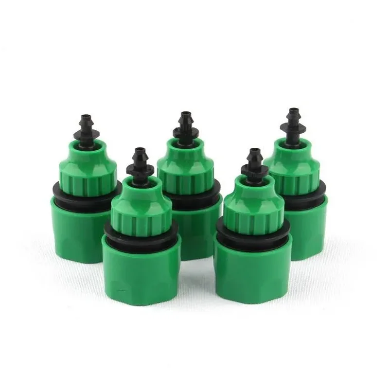 1-5sets Fast Coupling Adapter with 4/7mm Hose Connector Drip Tape for Garden Irrigation Plastic Quick Connector Kits