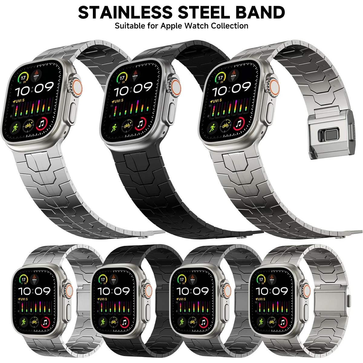 Titanium Color Stainless Steel Strap - Ultra 4 Metal Band