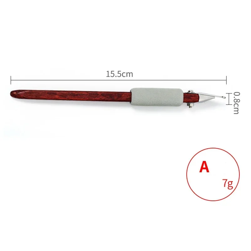 Ergonomic Ring-Handle Design Artisan Red Rosewood Pottery Scraper Tool for DIY Ceramic Sculpting, Texture Carving & Detailing