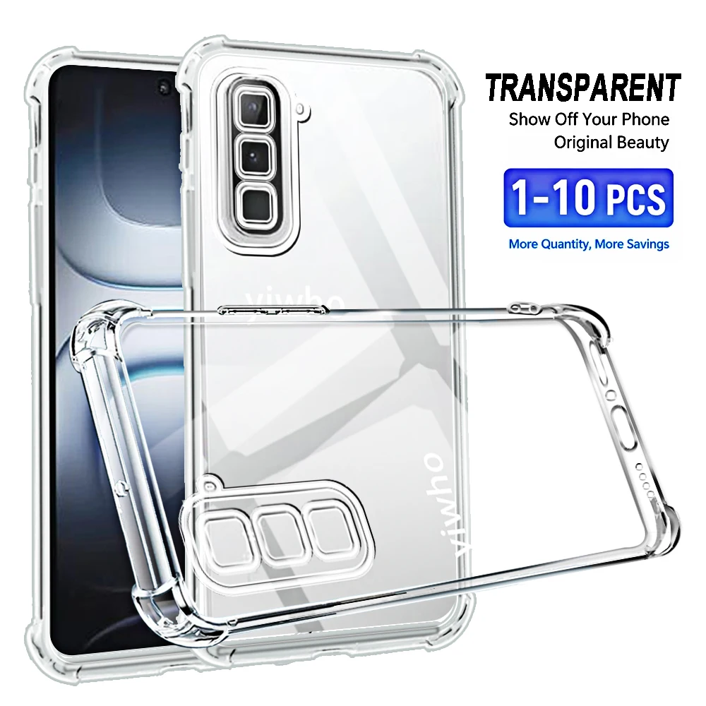 Shockproof Clear Transparent Soft TPU Phone Case - 1-10pcs Protective Cover