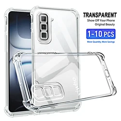 Shockproof Clear Transparent Soft TPU Phone Case - 1 - 10pcs Protective Cover for Infinix Hot 50 5G (Clear)
