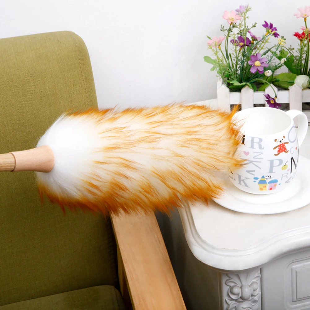 

Dust Brush Household Feather Duster Dusting Cleaning Brush Wool Duster Brush Anti-static Cleaning Furniture Feather Duster