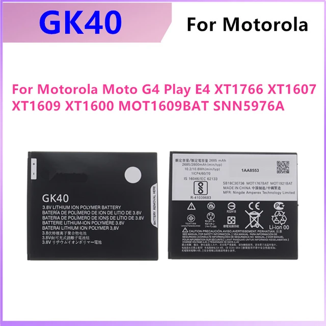 MOT1609BAT Phone Battery GK40 ForMotorola Moto G4 Play XT1766