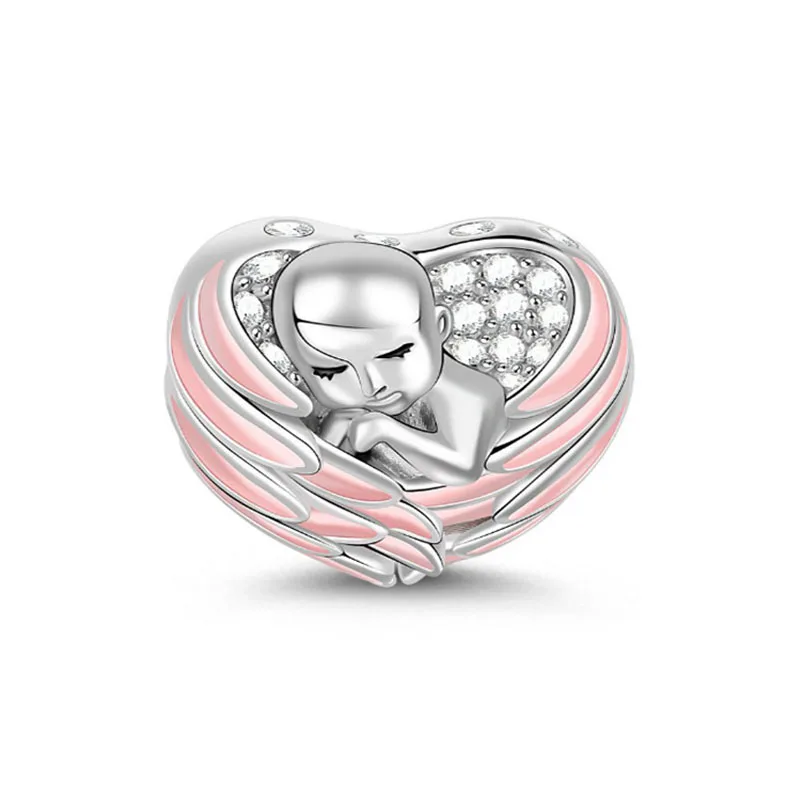 2024 Pink 925 Silver Pink Perfume Dance shoe pendant Charm Ghost Dog Bead Fit Original Bracelet Jewelry For Annversary Gifts 6