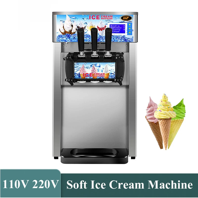 VEVOR Macchina Elettrica per Gelato Soft da Terra 2200W 3 Gusti, Macchina  Gelato Soft Yoghurt Sorbetto Crema di Caffè Elettrica 3 Gusti, Macchina