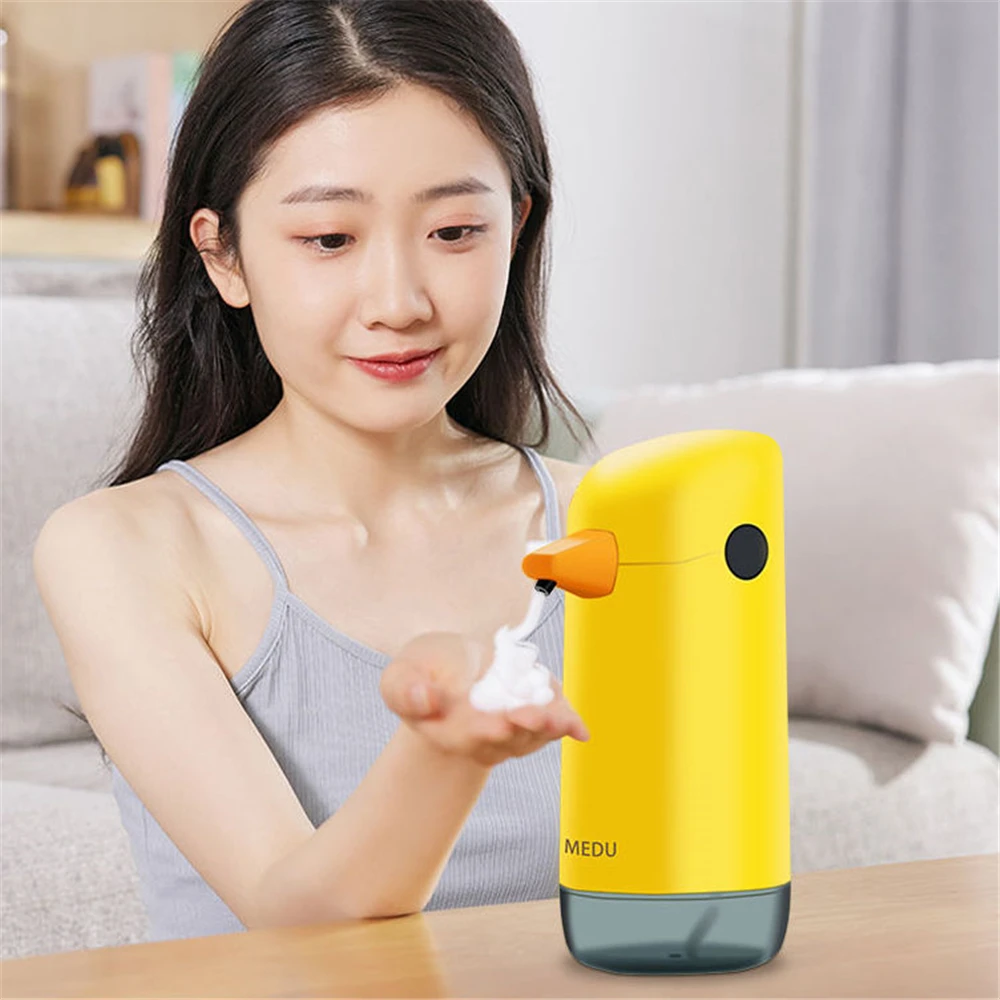 

Automatic Liquid Soap Dispenser Touchless Yellow Duck Smart Foam Machine Infrared Sensor Hand Free Soap Hand Sensor Dispenser