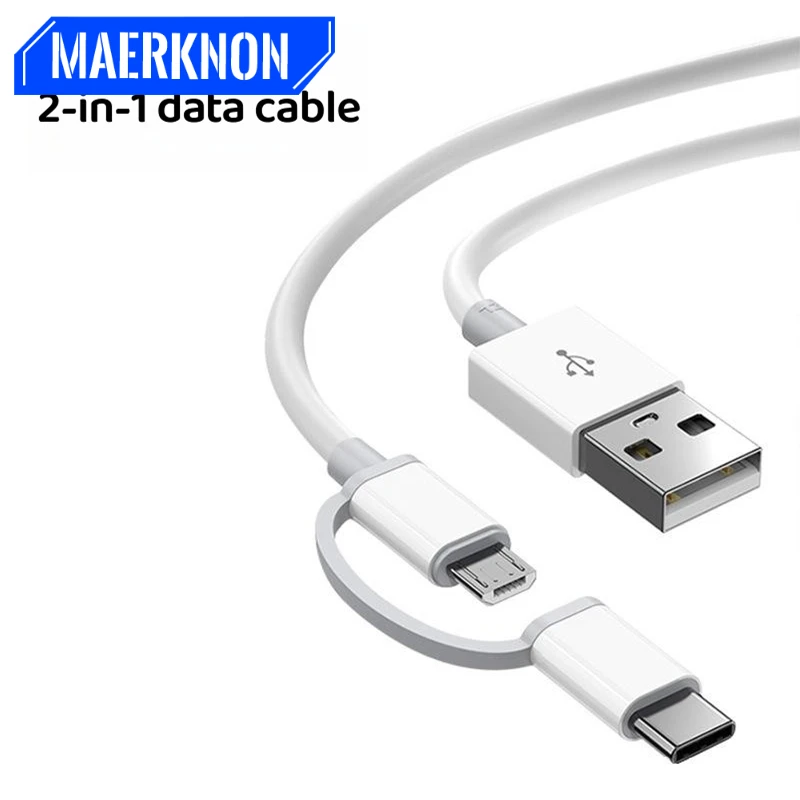 

2 IN 1 USB Type C Cable Wire For Samsung S20 Xiaomi 13 Mobile Phone Fast Charging 3A USB C Cable Type-C Charger Micro USB Cable