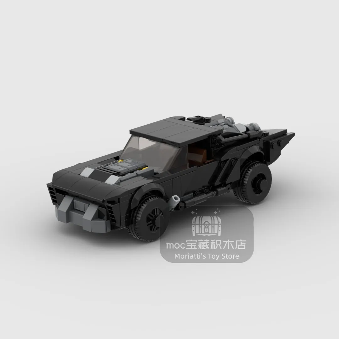 Moc Batmobile Racing Sports Car Vehicle Speed Champion Racer Building Blocks Brick Creative Garage Toys For Boys