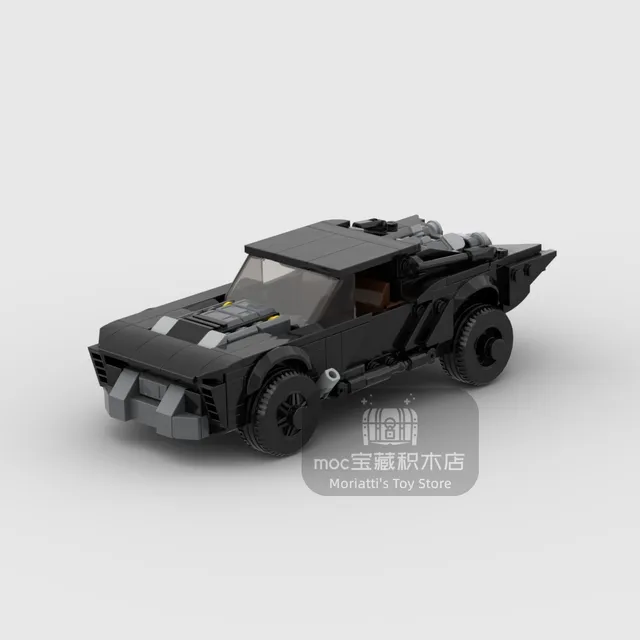 MOC-décennie s de construction Batmobile pour garçons, voiture de sport de  course, véhicule de champion